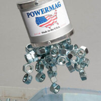 This handheld retrieving magnet is idea for grabbing and moving small pieces of metal parts bins, tables and hard to reach places.
