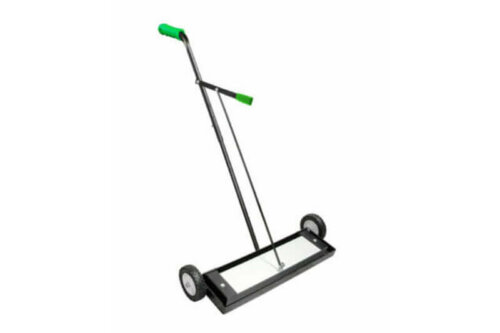 The EZ Clean load release magnetic broom makes clean up a breeze. This sweeper is 24 inches wide and designed for smooth surfaces.