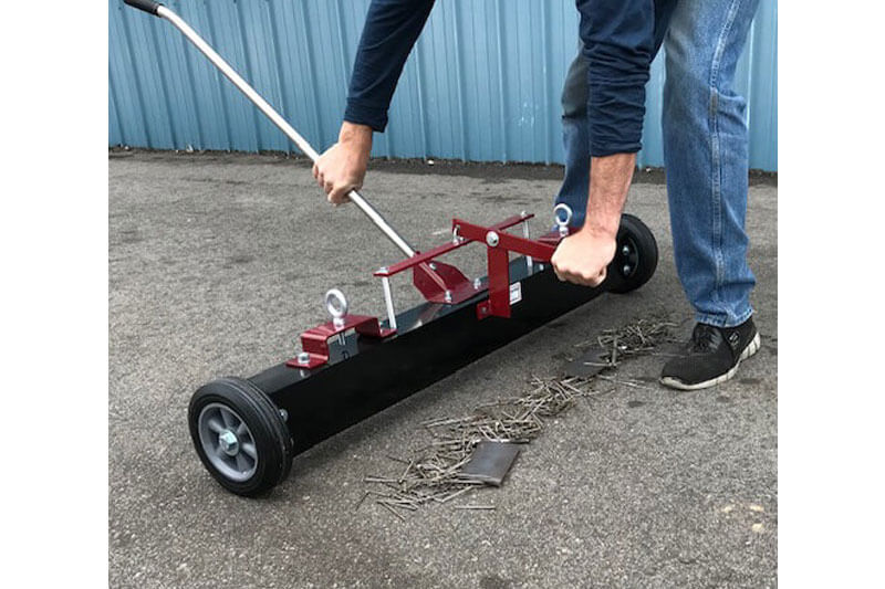 Multi-Surface Magnetic Broom - Handheld Sweeper Magnet with Wheels