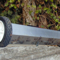 This wheeled, handheld push magnet works on any surface and has an auto release feature for easy cleaning