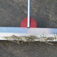 This wheeled, handheld push magnet works on any surface and has an auto release feature for easy cleaning